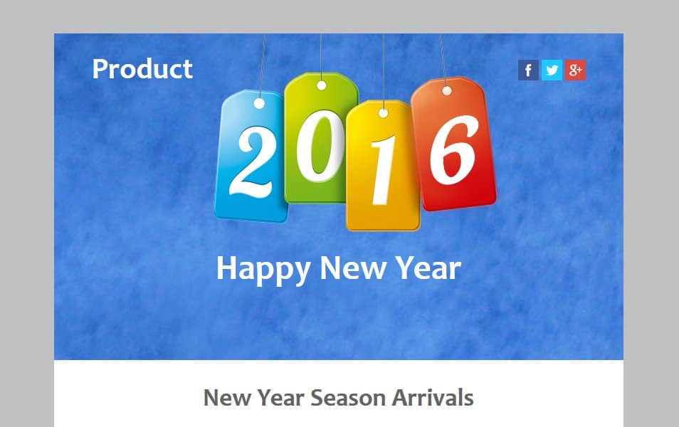 Product a New year Season Newsletter