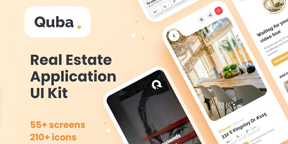 Quba Real Estate Application UI Kit