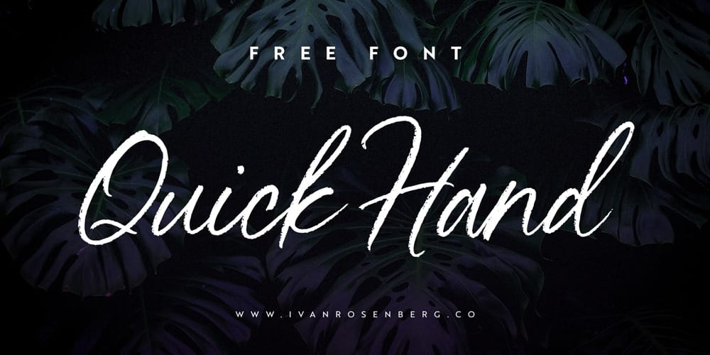 Quick Hand Brush Font