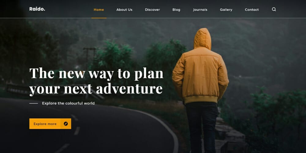 Raido Travel Landing Page