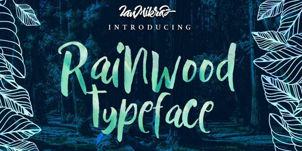 Rainwood Paint Brush Font