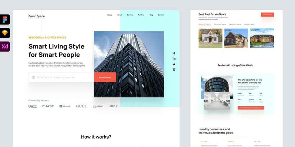 Real Estate Landing Page UI