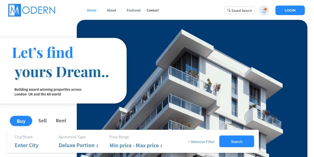 Real Estate Web Template