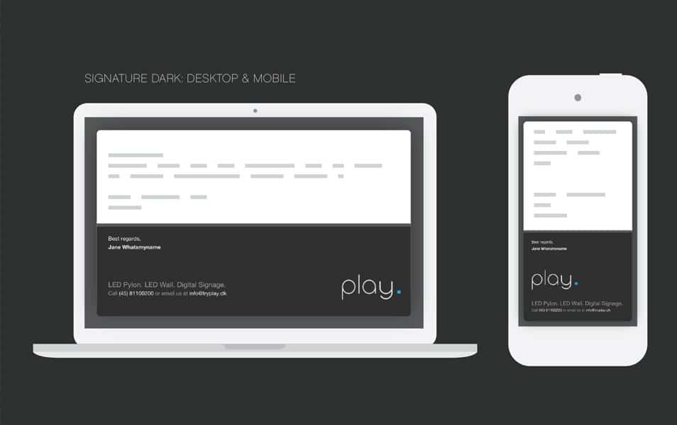 Responsive HTML email signature