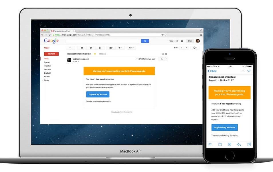 Responsive transactional HTML email templates