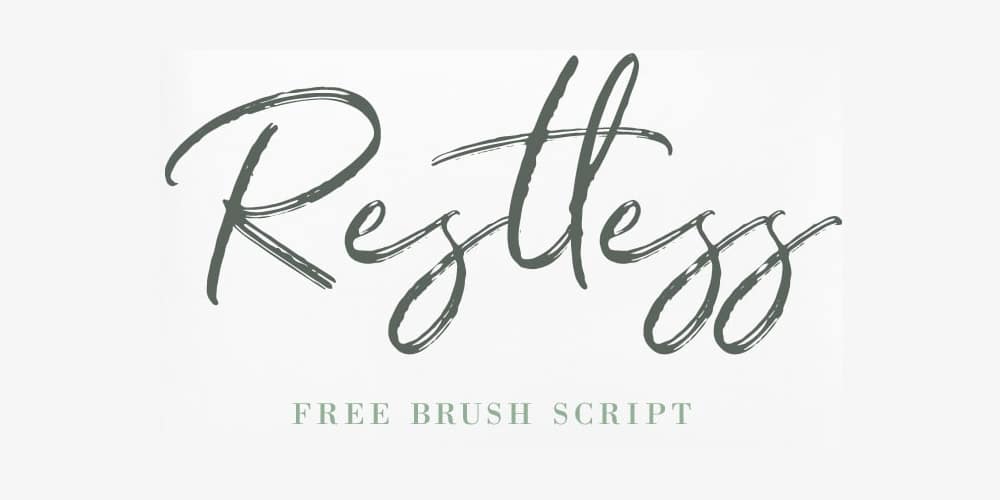 Restless Brush Script Fonts
