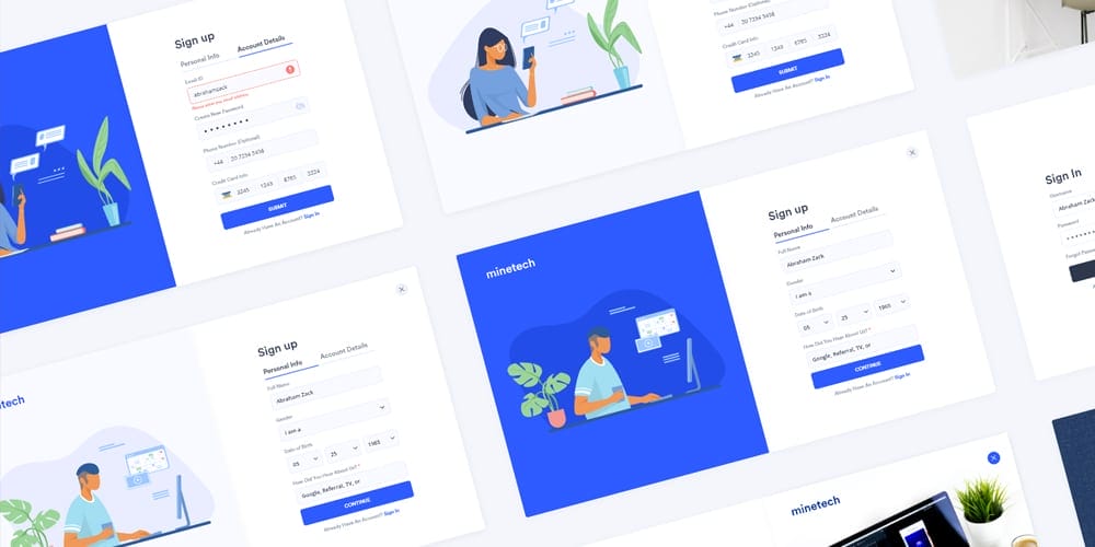 Sign Up Onboarding UI Template