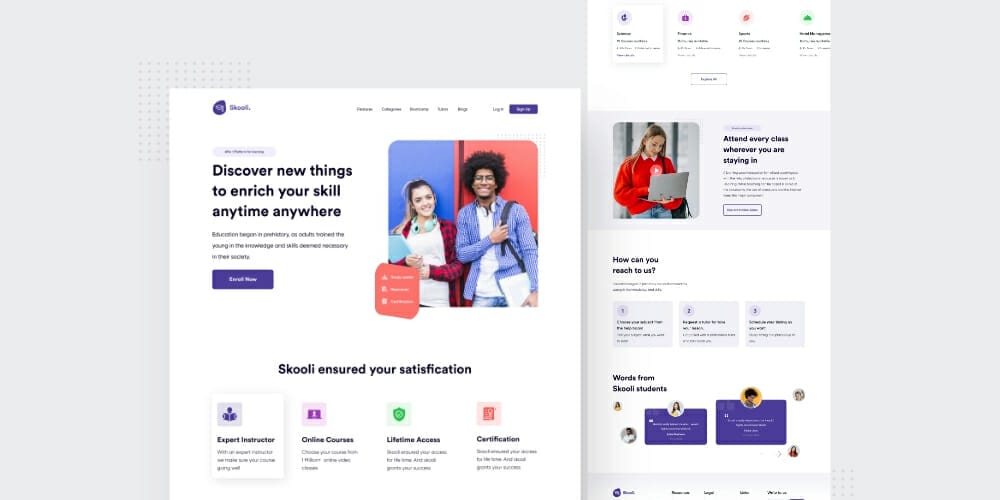 Skooli Education Web Template