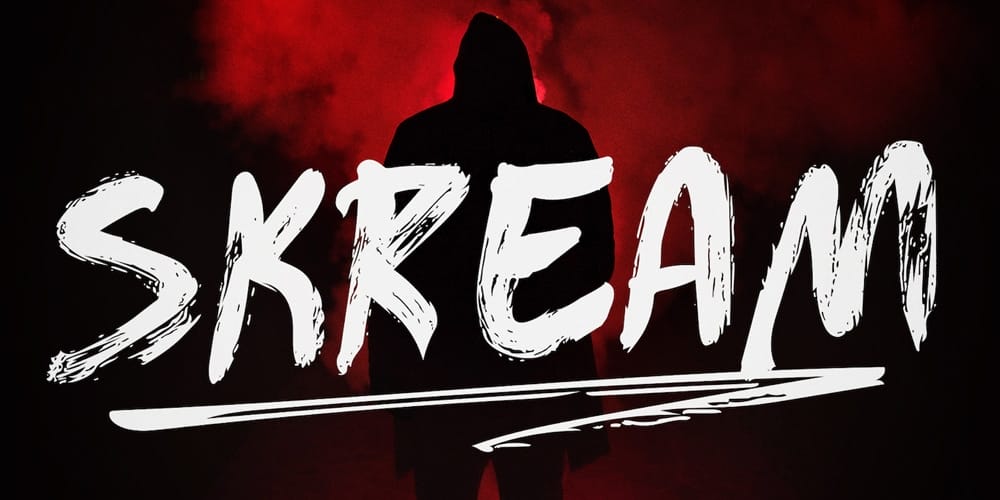 Skream Horror Brush Font