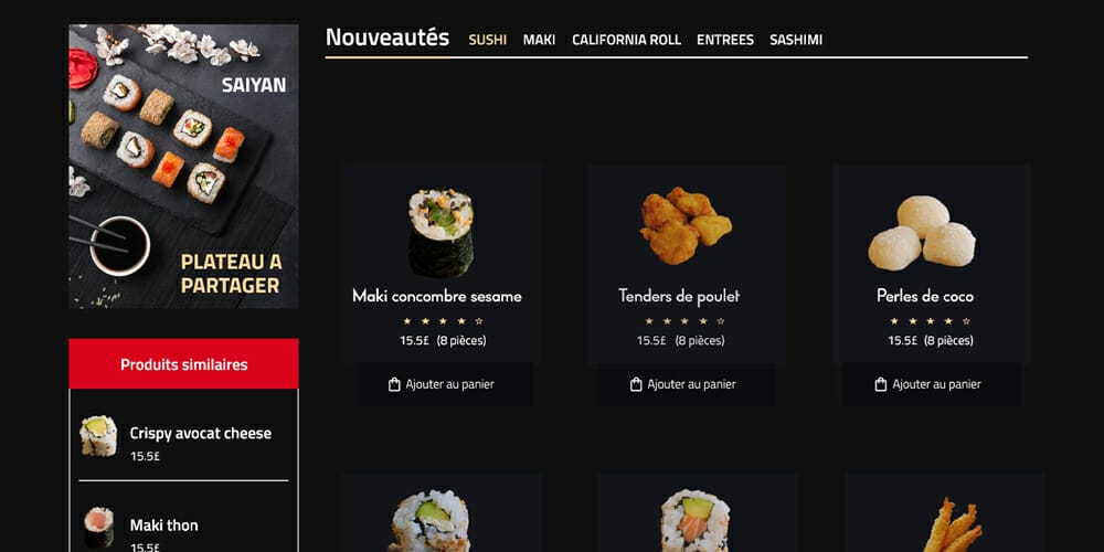 Sushi Restaurant Landing Page Template
