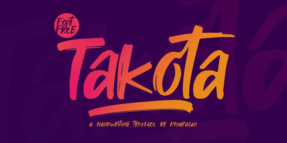 Takota Handwritten Brush Font