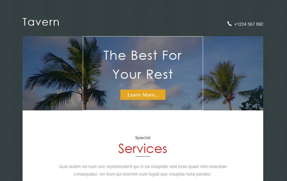 Tavern a Travel Category News letter Template