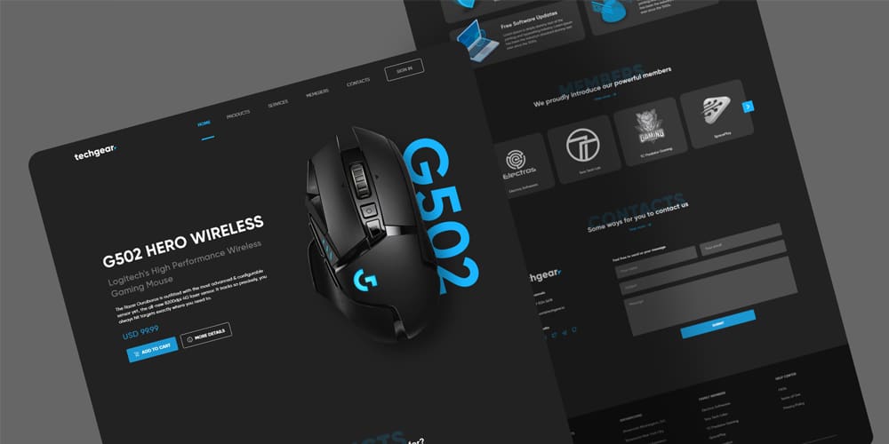 Techgear Landingpage