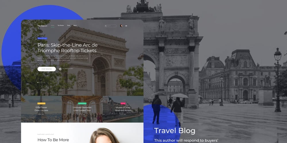 Travel Onepage Design for Adobe XD