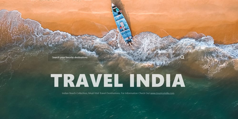 Travel Website Header Template