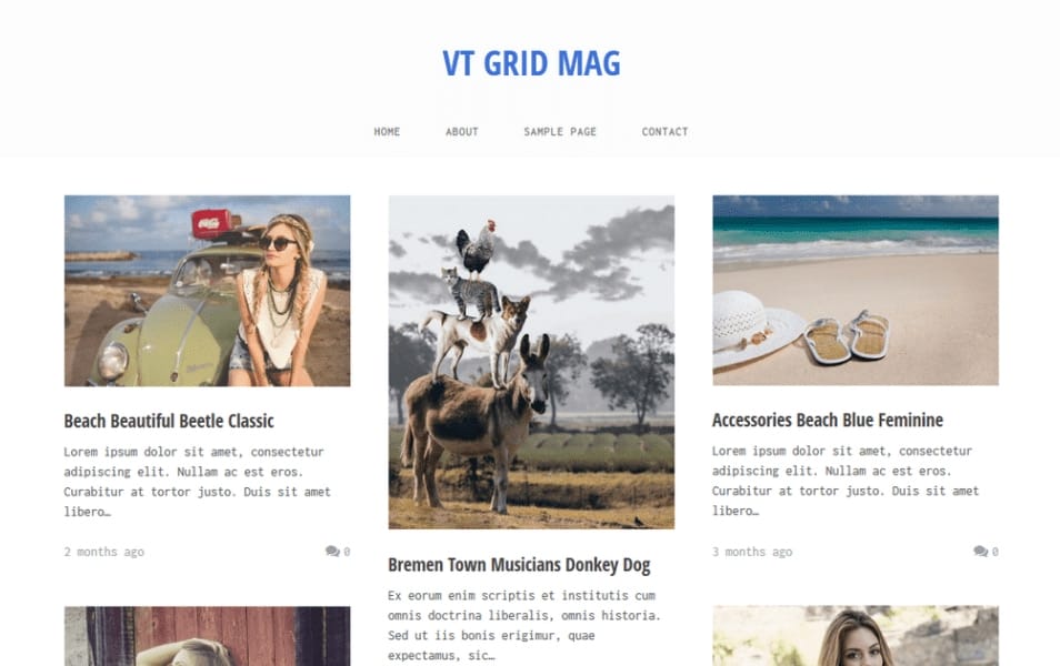 25+ Best Free Masonry Grid Style WordPress Themes 2022 32 VT Grid Mag