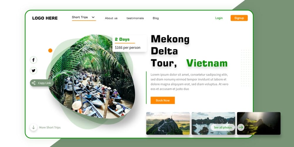 Vietnam Tour Landing Page Template