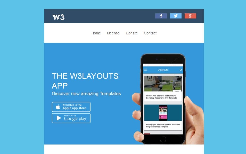 W3layouts app Newsletter Email Template