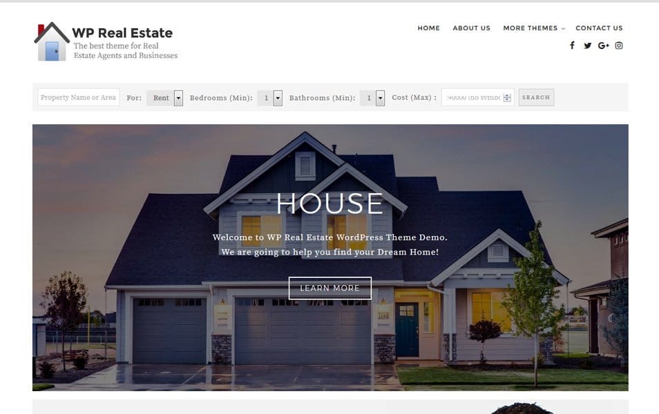 WP Real Estate Responsive WordPress Theme