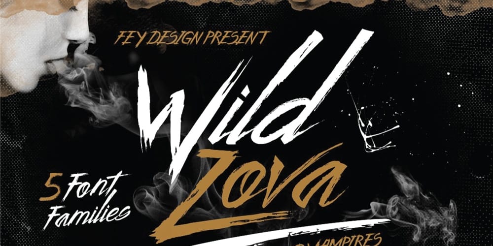 Wild Zova Brush Font