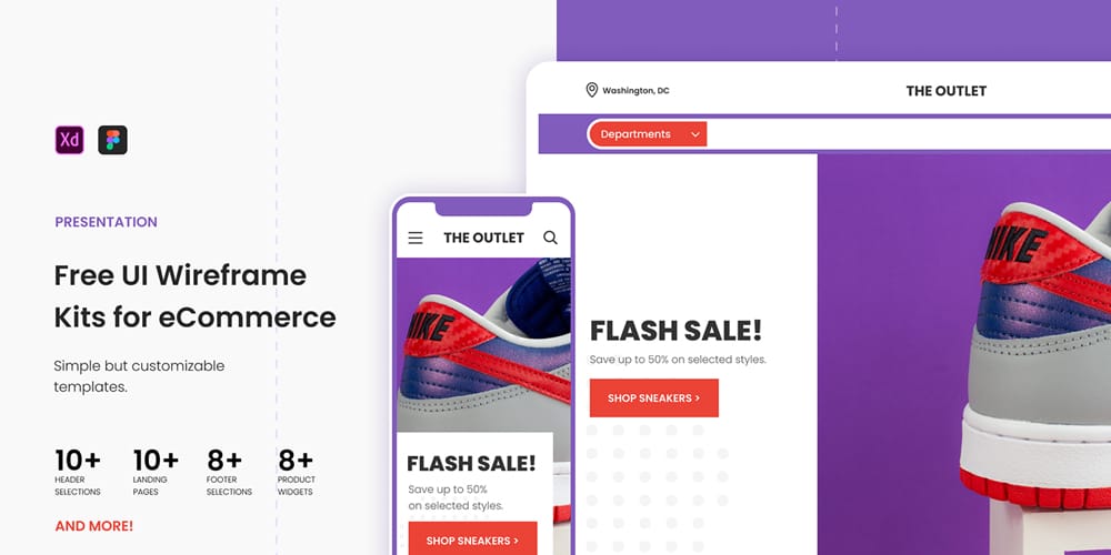 Wireframe Kits for eCommerce Web
