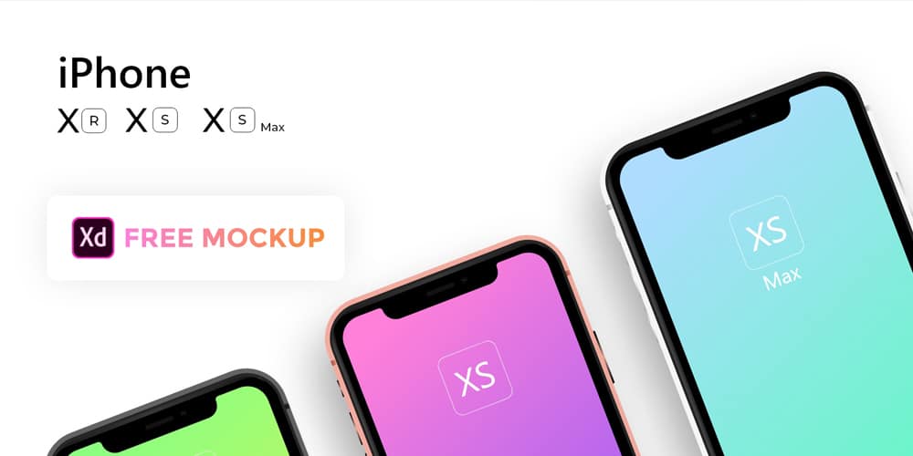 iPhone Xs, Xs Max, Xr Mockup