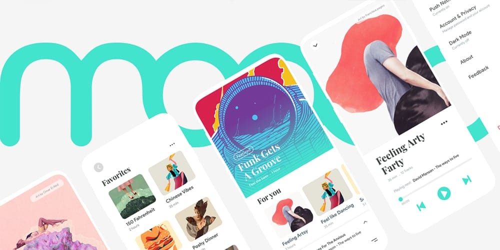 moood music app ui kit