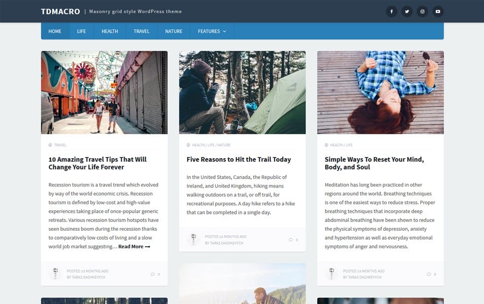 25+ Best Free Masonry Grid Style WordPress Themes 2022 11 tdMacro