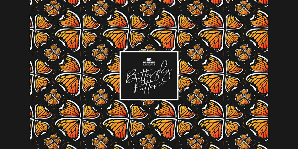 Abstract Butterfly Vector Graphic Pattern