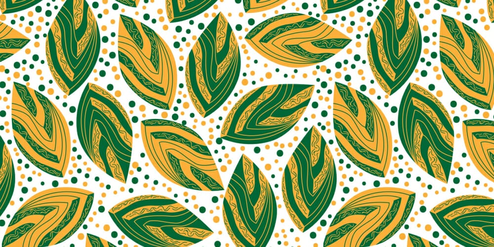Abstract Floral Leaf Pattern
