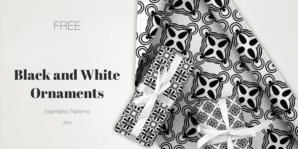 Black and White Ornaments Seamless Patterns