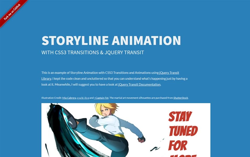 CSS3 Storyline Animation