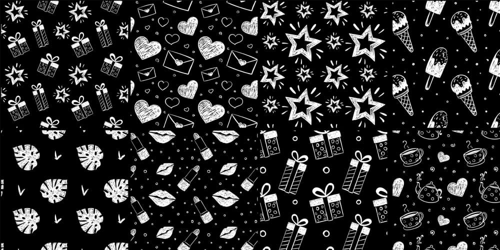 Free Hand Drawn Vector Patterns 