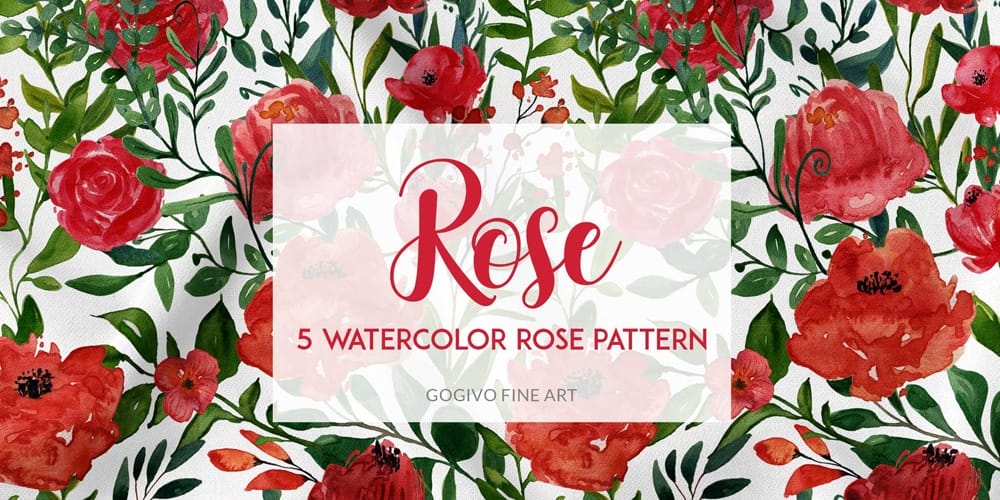 Free Rose Watercolor Patterns