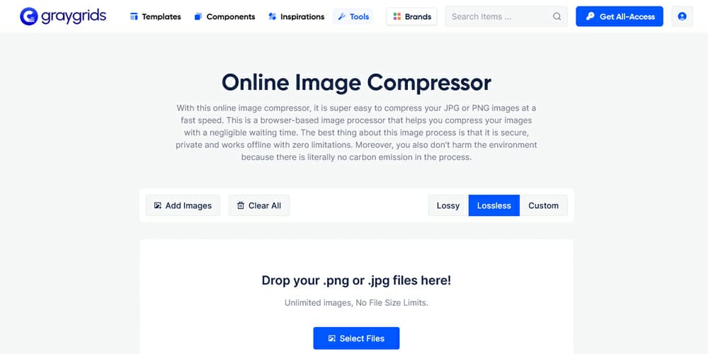 The Best Image Optimization Tools 60 Graygrids Image Compressor