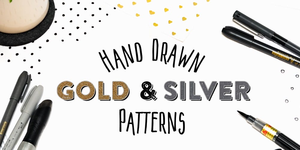 Hand Drawn Gold and Silver Patterns