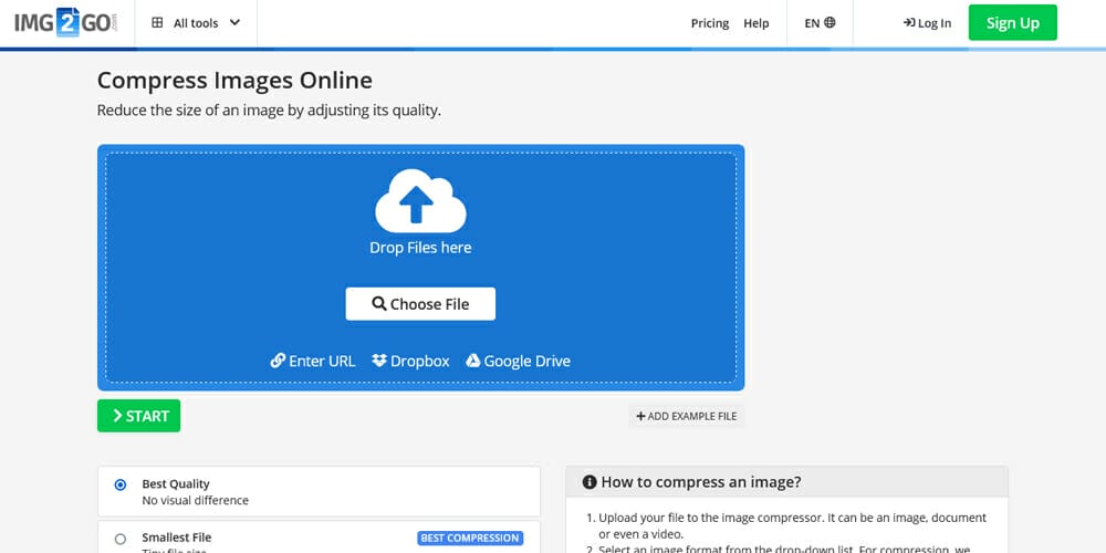 The Best Image Optimization Tools 22 Img2go Compress Images