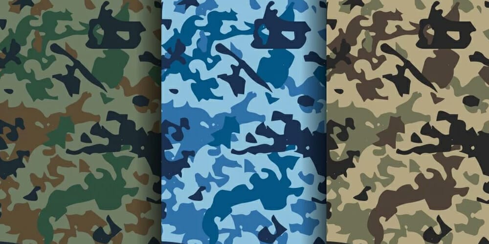 Military camouflage patterns