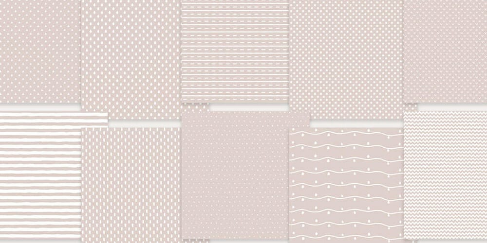 Scandi Doodle Beige Digital Papers Hand Drawn Patterns