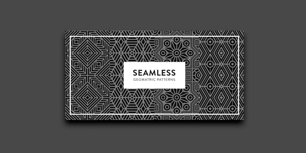 Seamless geometric patterns vector