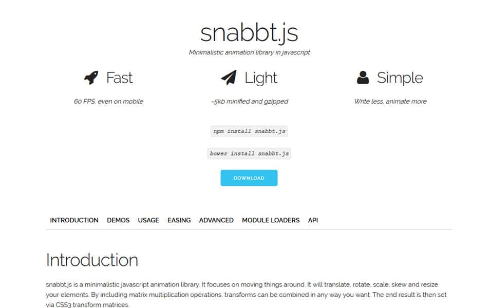 25+ CSS Animation Libraries 2022 24 Snabbt.js