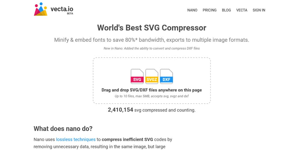 The Best Image Optimization Tools 56 Vecta Nano