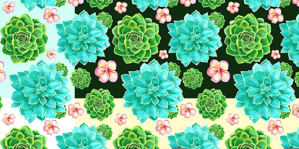 Watercolor Seamless Patterns PSD