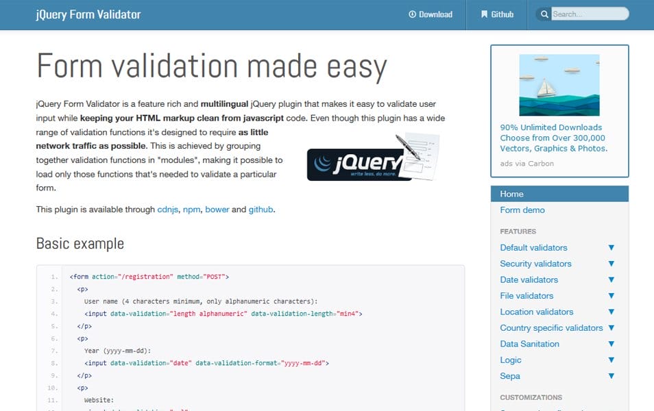 jQuery Form Validator
