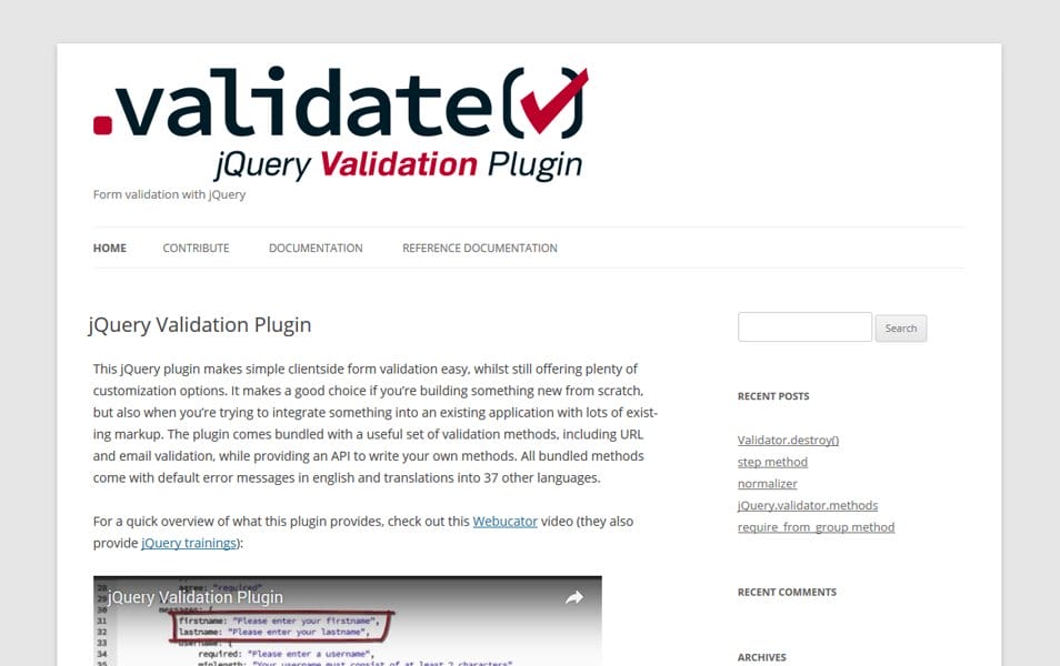jQuery Validation Plugin