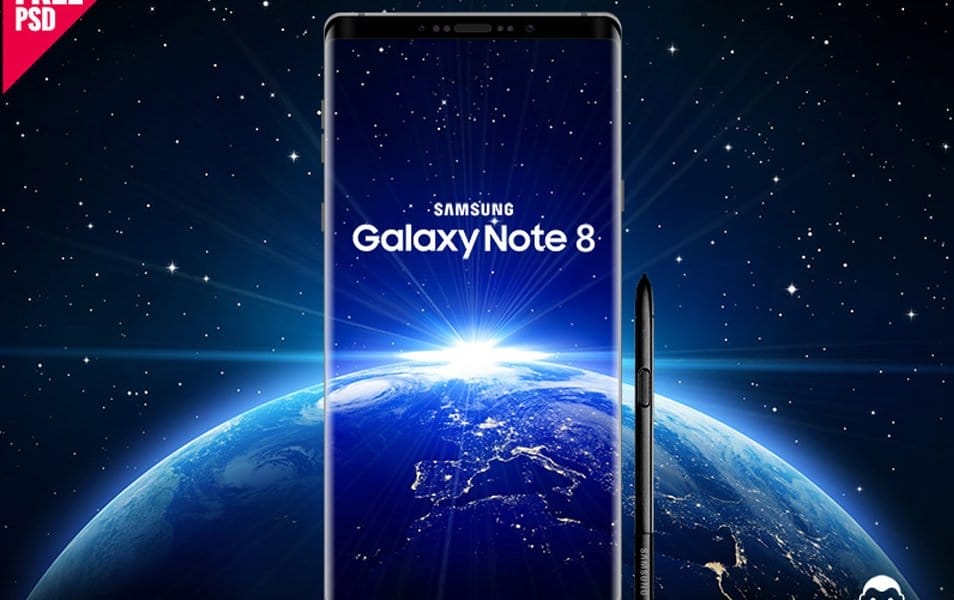 Download Samsung Galaxy Note 8 Mockup PSD