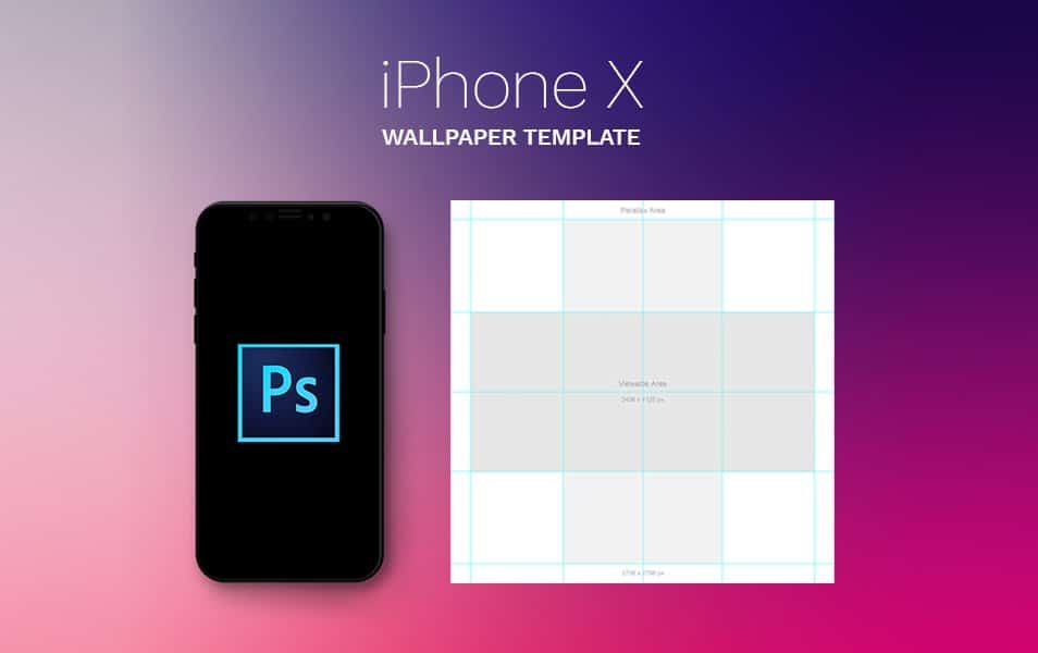 Free iPhone X Parallax Wallpaper Template PSD