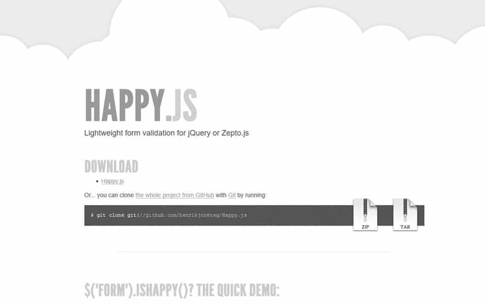 Happy.js jQuery Form Validation Plugin