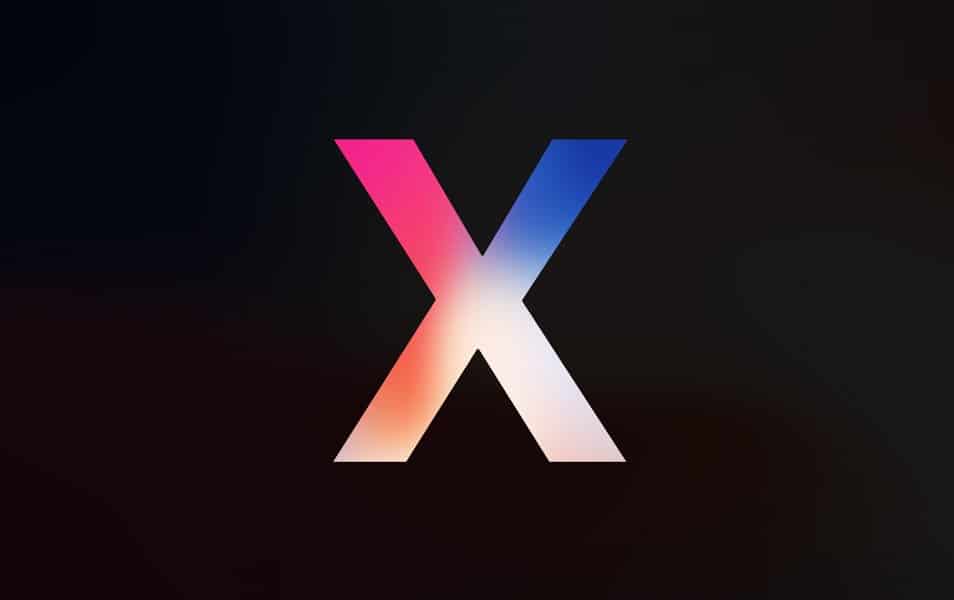 iPhone X | X symbol Wallpaper Black Background