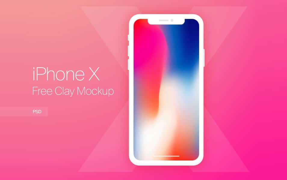 iPhone X Clay Free Mockup